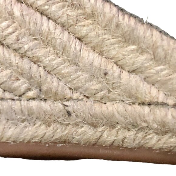 Nurture Toshe Espadrilles Peek Toe Sandals Womens 8M Used Blue Leather - Picture 13 of 16